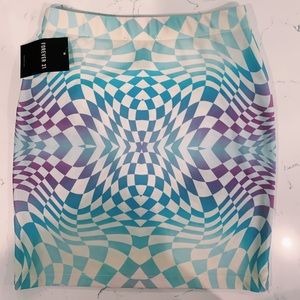 BRAND NEW psychedelic mini skirt